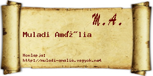 Muladi Amália névjegykártya